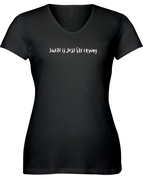 Sweat is just fat crying V-neck Tshirt