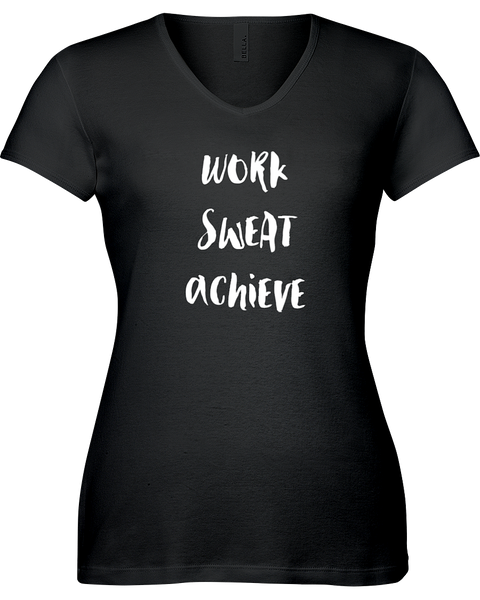 Work Sweat Achieve V-neck Tshirt