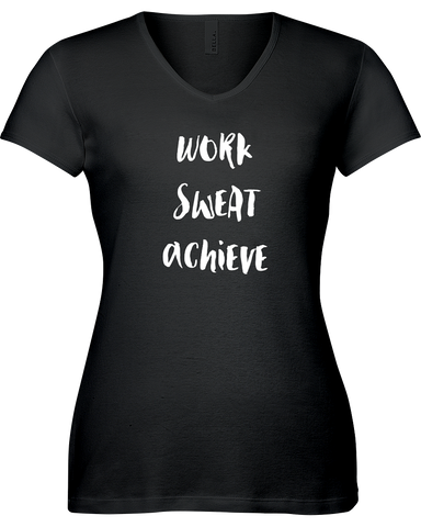 Work Sweat Achieve V-neck Tshirt