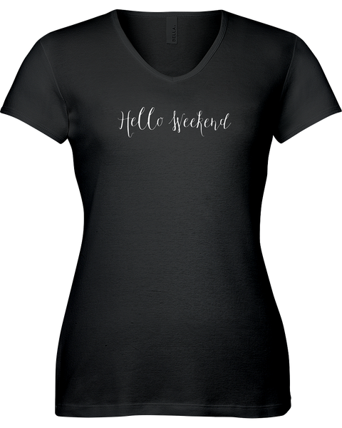 Hello Weekend V-neck Tshirt