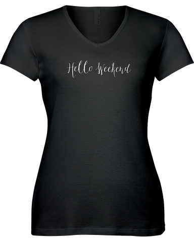 Hello Weekend V-neck Tshirt