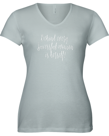Behind every successful woman is herself V-neck Tshirt