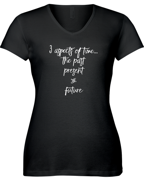 3 aspects of time...the Past, Present & Future V-neck Tshirt
