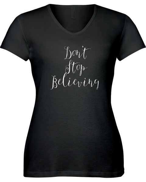 Don't Stop Believing V-neck Tshirt